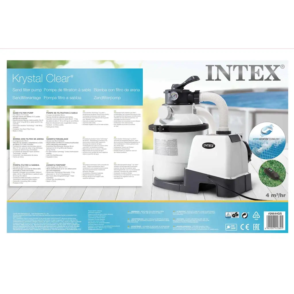 INTEX Pompa con Filtro a Sabbia Krystal Clear 26644GS 4,5 m³/h 3202837