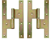 MASCHIETTI PER PERSIANE ALLA ROMANA- - mm.193x120 DX interasse mm.80, zincati bianchi - 6 pezzi MRCAS