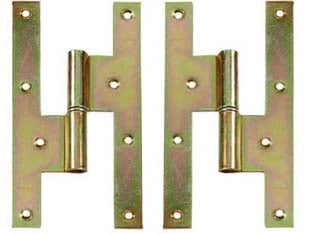 MASCHIETTI PER PERSIANE ALLA ROMANA- - mm.193x120 DX interasse mm.80, zincati bianchi - 6 pezzi MRCAS