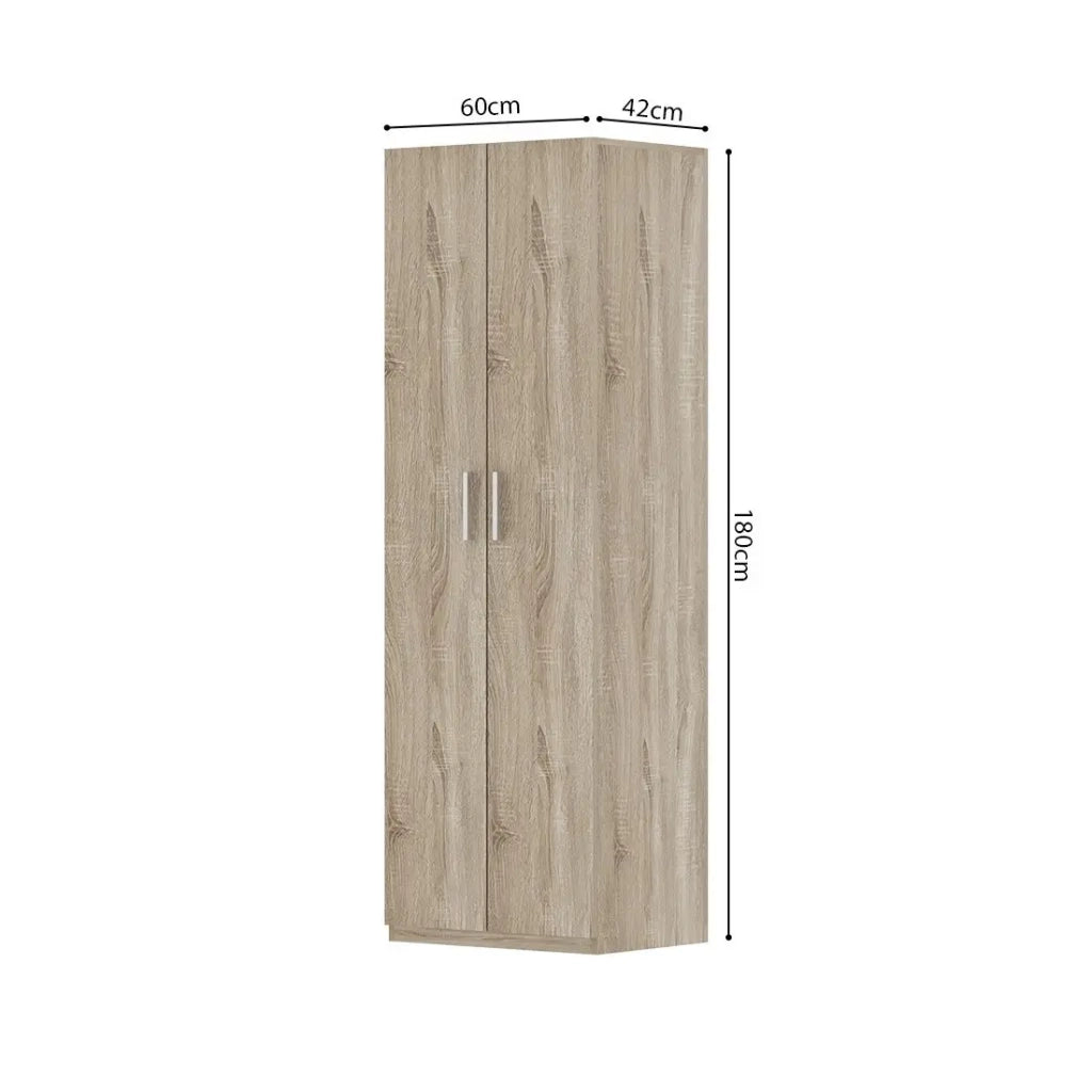 Armadio 2 porte TOM - Rovere Sonoma - Compatto e funzionale