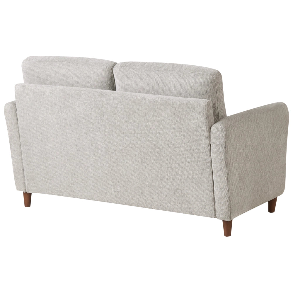 Set da salotto costituito da divani da 2 e 3 posti rivestito in tessuto con braccioli grigio soggiorno stile moderno