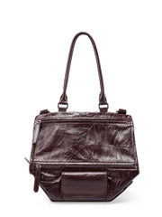 Borsa a tracolla da donna in vera pelle marrone