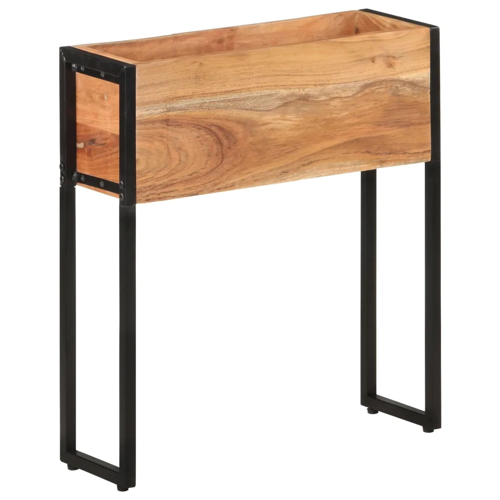 Fioriera | Cassetta per fiori | Vaso 60x20x68 cm in Legno Massello di Acacia