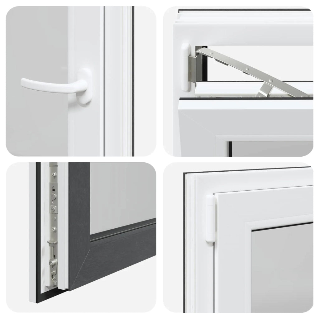 Finestra per Soffitta RISOR 60 x 60 cm PVC e Vetro Antracite CFW8163426