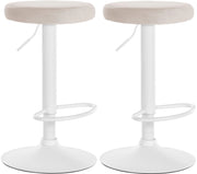 2er Set Barhocker Ponte Samt weiЯ