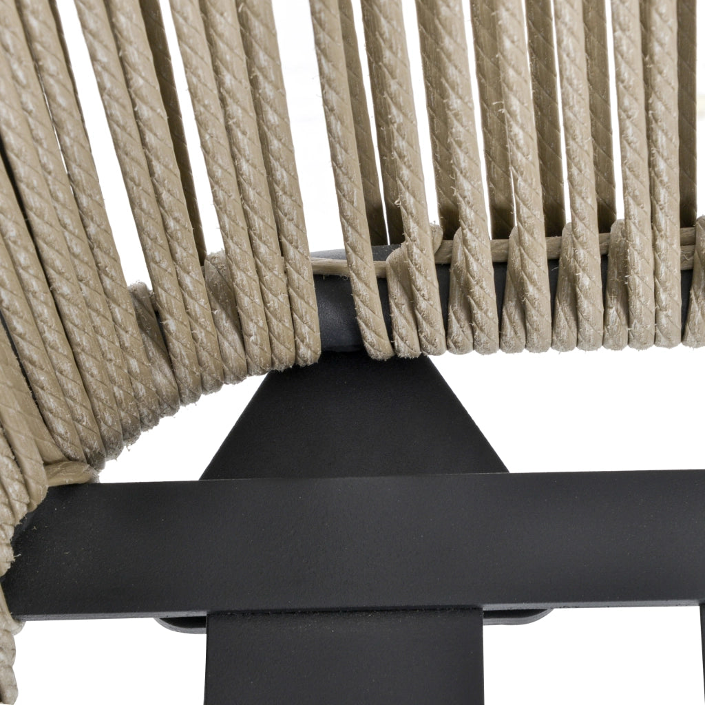 Set tavolo da pranzo con 2 sedie ¨C zephmum ¨C grigio, effetto rattan, vetro temperato