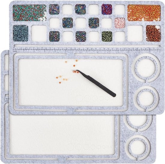 Pannello di rivestimento con decorazione a perle - Grigio opaco - 1 pezzo - 37,8 x 27,7 cm