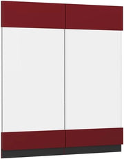 Frontale cucina R-Line, Rosso, 59.2 x 59 cm frontale del mobile per pensile con vetro