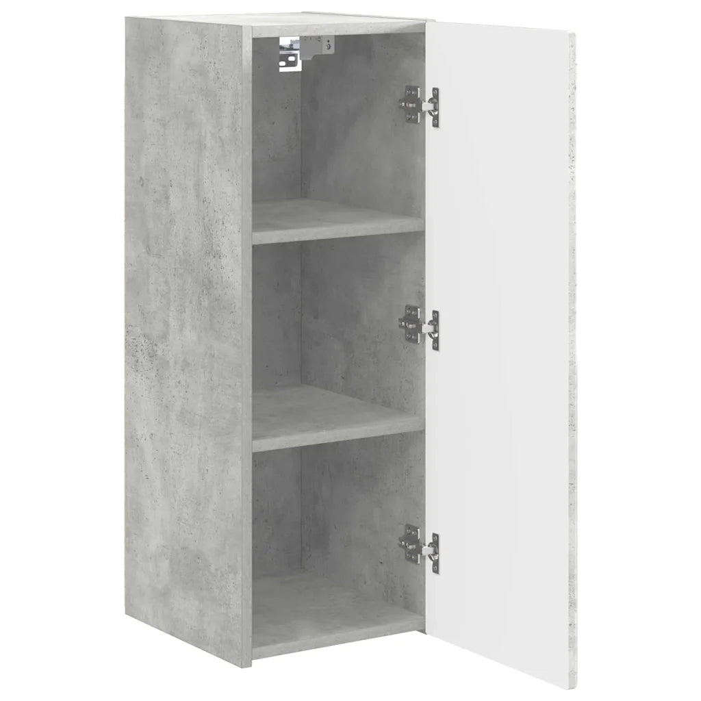 Mobile TV da parete 2 pz-Set di 2 Mobile TV a Muro-Credenza TV Calcestruzzo 30 x 31 x 80 cm