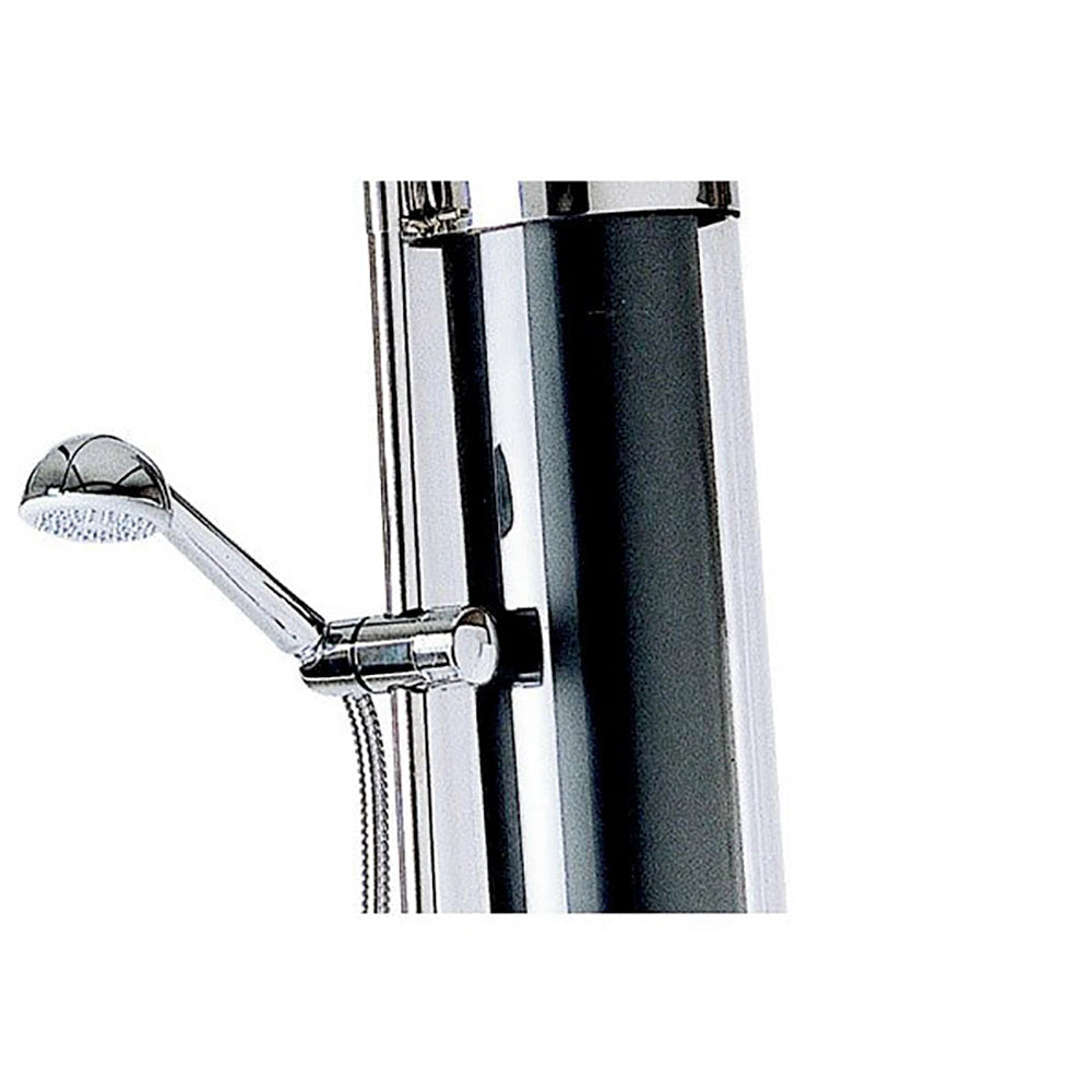 Doccia Solare da Giardino 28L Miscelatore e Braccio Doccia ATI Docce S Grigio Antracite