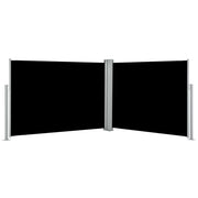 Tenda da sole laterale retrattile/schermo privacy per patio giardino terrazza balcone schermo nero 120 x 1000 cm 02_0007430