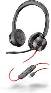 Hp poly cuffie stereo poly blackwire 8225 con connettore usb-c + adattatore usb-c/a - 8X223AA