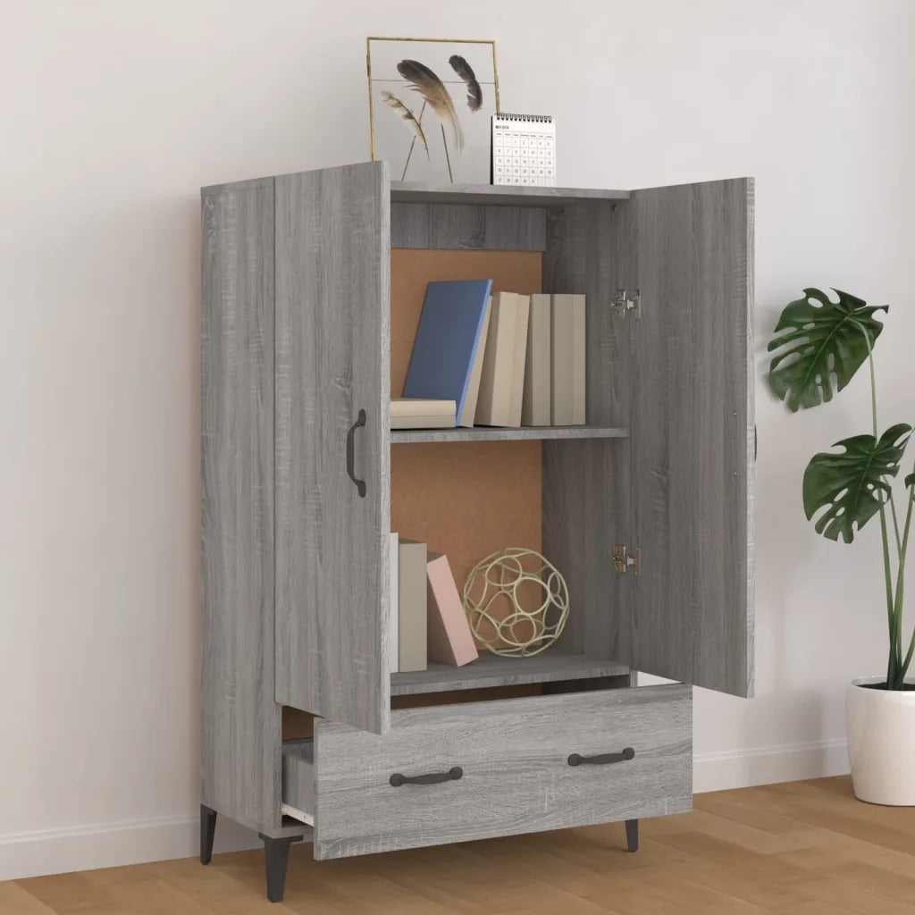 Credenza Grigio Sonoma 70x31x115 cm in Legno Multistrato 817475