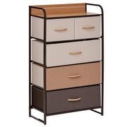 Cassettiera con 5 cassetti in tessuto pieghevoli ¨C zephmum ¨C 58x29x99 cm