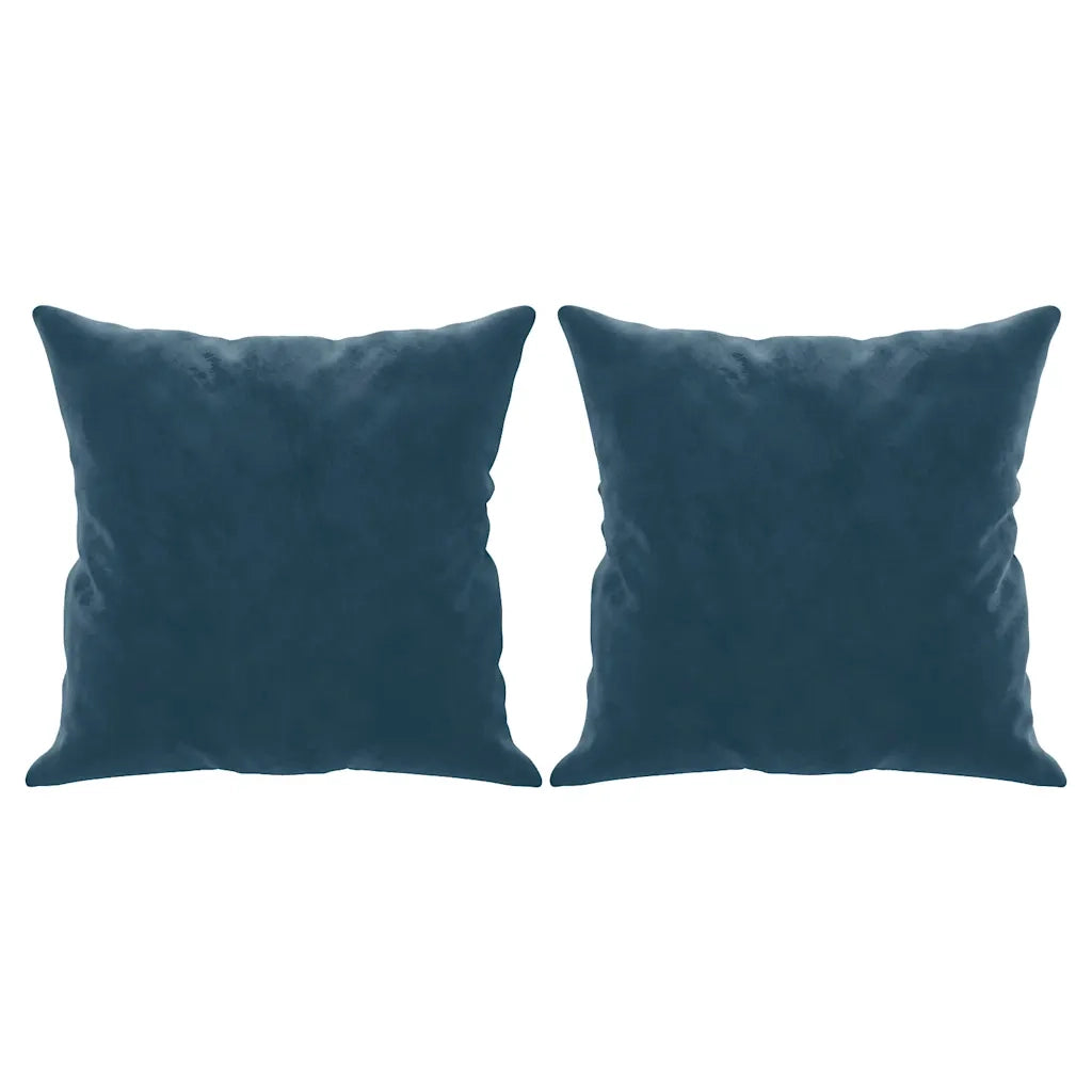 Cuscini Decorativi 2 pz Blu 40x40 cm in Velluto 349494
