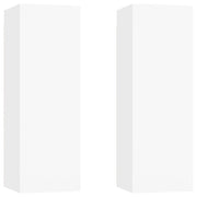 Mobile TV multimediale mensola TV credenza mobile TV sala da pranzo soggiorno camera da letto 2 pezzi 30,5 x 30 x 90 cm legno ingegnerizzato bianco 02_0028533