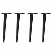 Set di 4 gambe per tavolino da caffè coniche regolabili 30-31 cm in acciaio nero 02_0056805