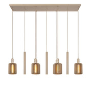 Lampadario LAMBRES 6 luci taupe E27/GU10 Lucide