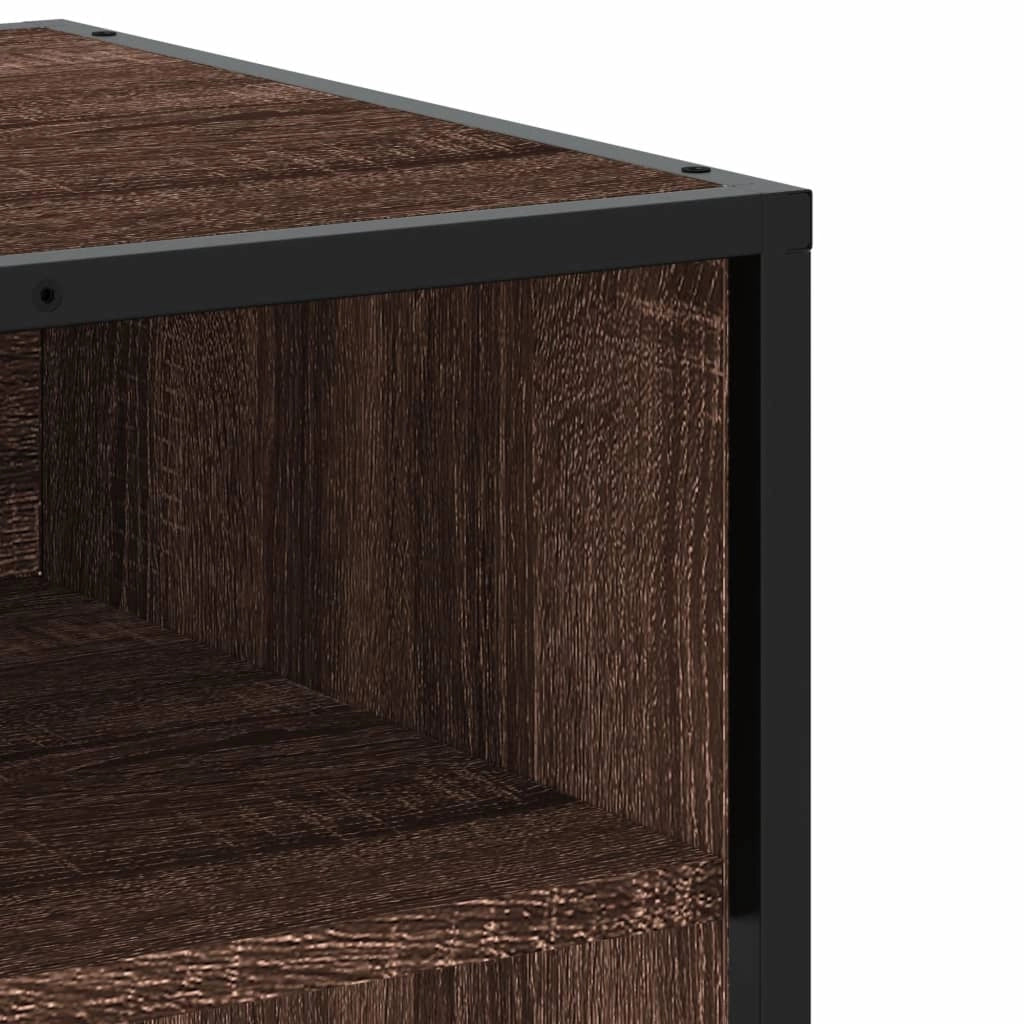 Mobile TV multimediale scaffale TV credenza mobile TV sala da pranzo soggiorno camera da letto rovere 91 x 40 x 46 cm legno ingegnerizzato e metallo marrone 02_0027245