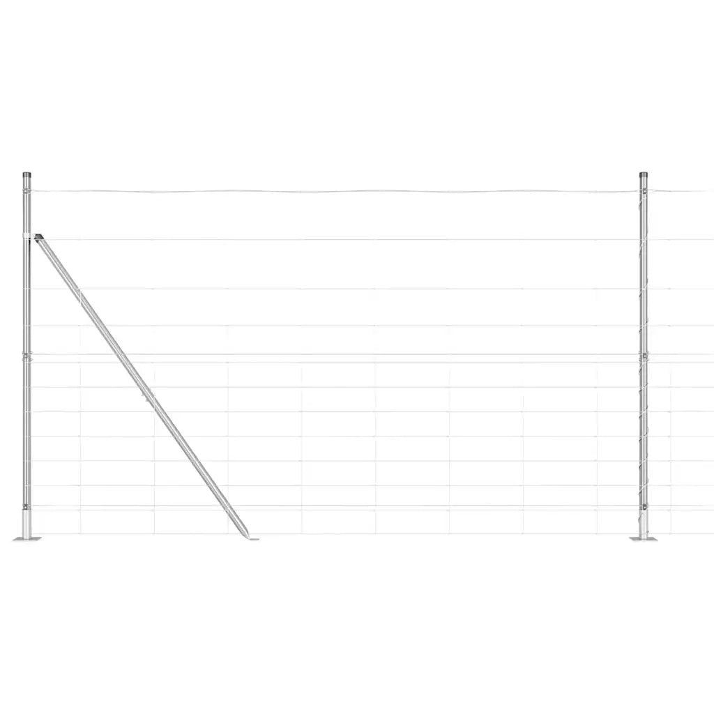 Palo della recinzione Zincato 50 x 1,4 m Acciaio