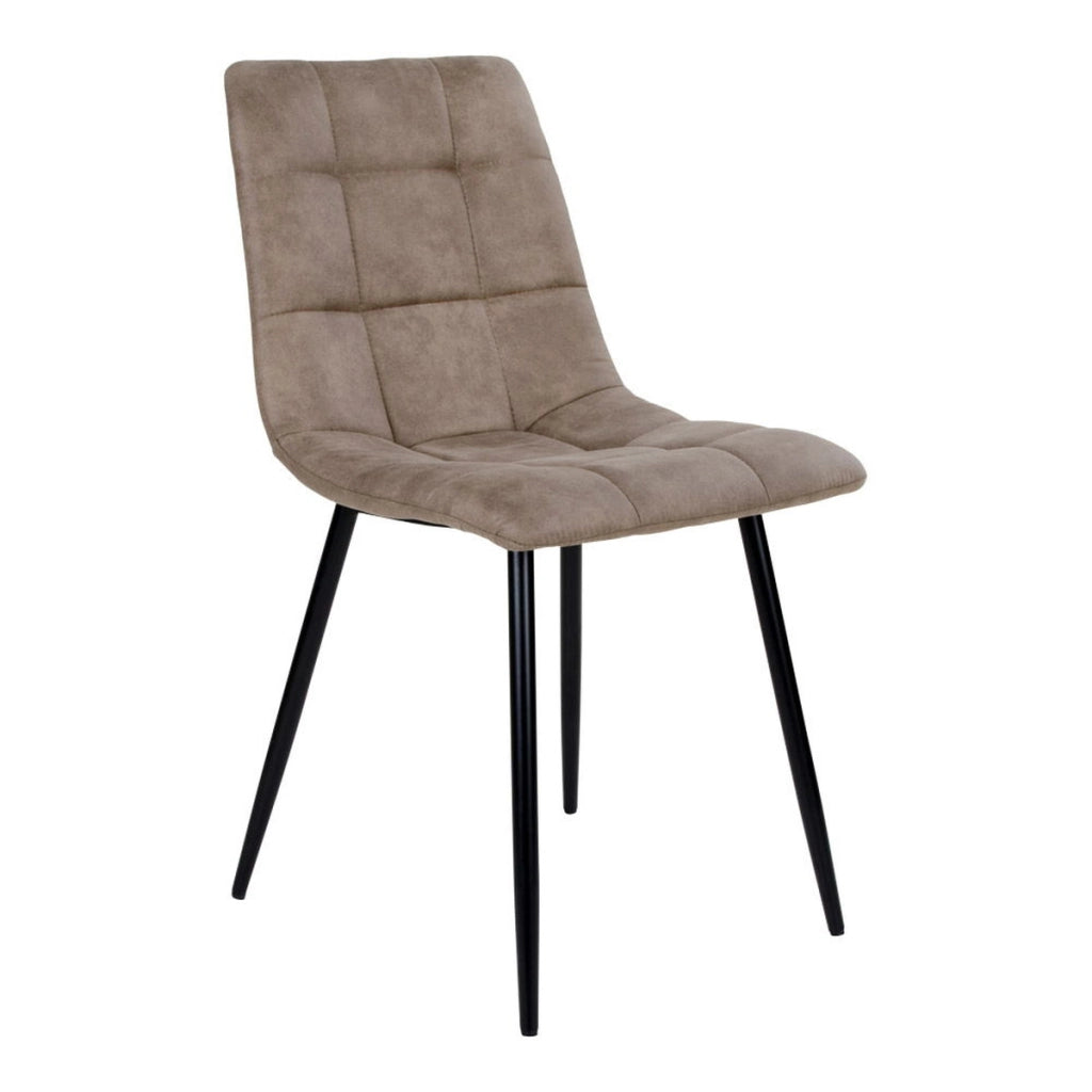 Set di 2 Sedie Middelfart, Marrone, Microfibra, 55x44x86 cm