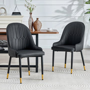 SEDIA da pranzo Set da 2 pezzi 91 cm PU Nero