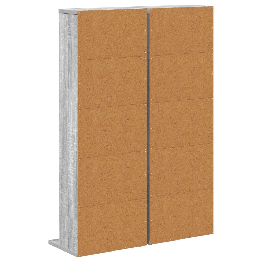 Mobile per CD 2 pz Sonoma grigio 33 x 23,5 x 97,5 cm 8012701