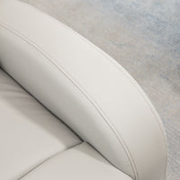 EASYCOMFORT  Poltrona Relax Reclinabile con Seduta Imbottita e Poggiapiedi per Casa e Ufficio, 80x91x102 cm, Grigio