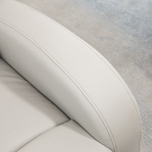 EASYCOMFORT  Poltrona Relax Reclinabile con Seduta Imbottita e Poggiapiedi per Casa e Ufficio, 80x91x102 cm, Grigio