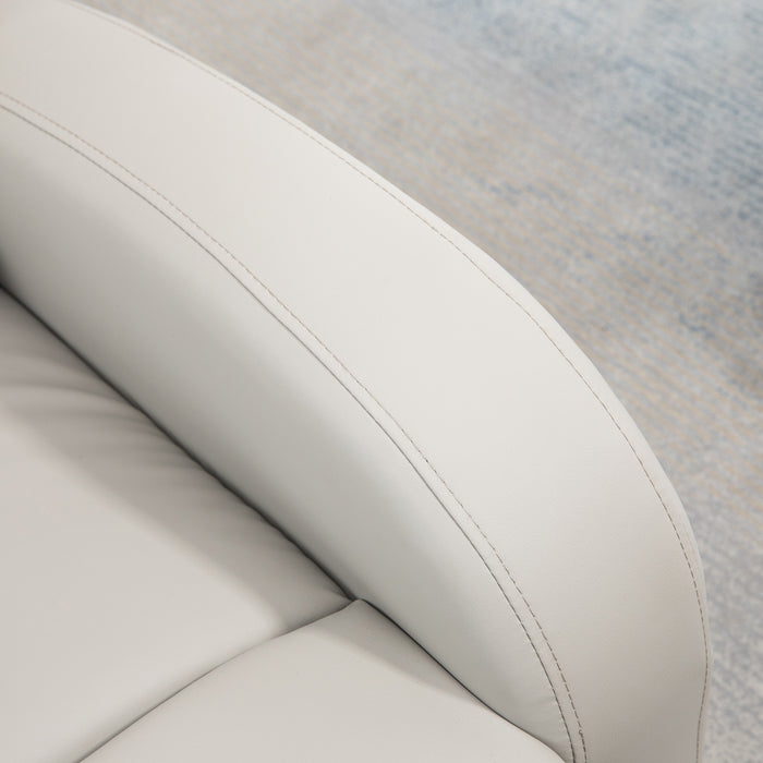 EASYCOMFORT  Poltrona Relax Reclinabile con Seduta Imbottita e Poggiapiedi per Casa e Ufficio, 80x91x102 cm, Grigio