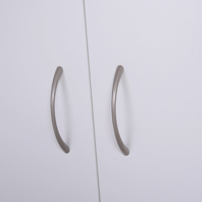 Easycomfort Scarpiera Slim da Parete, Mobile Multiuso con 2 Ante e Ripiani Regolabili per Camera da Letto e Ingresso, in Legno, 80x32x91cm