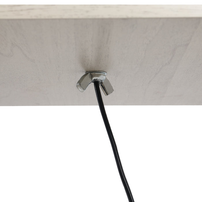 Easycomfort Lampada da Terra con 3 Mensole Integrate, Attacco E27 Potenza 40W, Arredamento Moderno in MDF, 26x26x160cm, Rovere