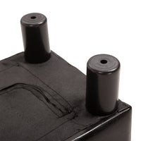 Easycomfort Pouf Poggiapiedi Imbottito, Rettangolare e in Finta Pelle, 40x30x24 cm, Marrone