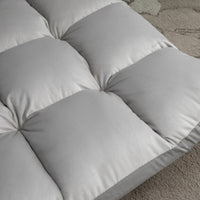 Easycomfort Poltrona Relax da Terra con Schienale Reclinabile fino 180°, 71x55x53.5cm, Grigio Chiaro