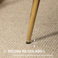 Easycomfort Divano Vintage 2 Posti Industrial Chic, Divanetto Francese per Ingrasso in Velluto, 130x77x77cm