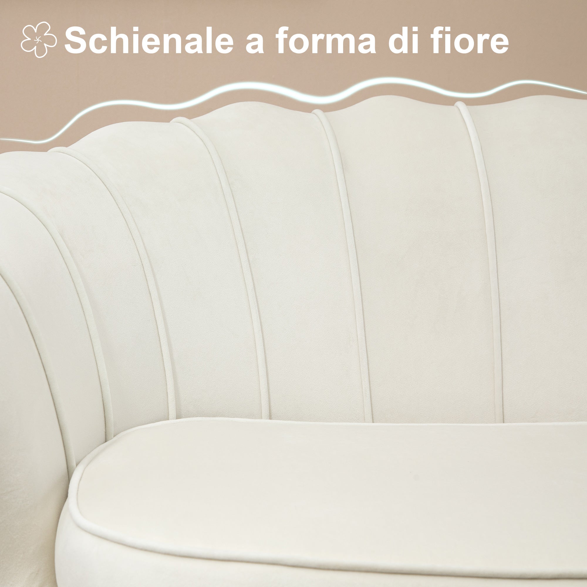 Easycomfort Divano Vintage 2 Posti Industrial Chic, Divanetto Francese per Ingrasso in Velluto, 130x77x77cm