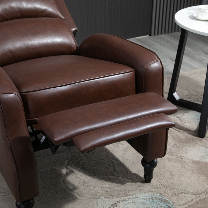 Easycomfort Poltrona Relax Reclinabile 90° e 150° Manuale per TV, Soggiorno, Camera, Design Moderno in Pelle 73x86x104cm