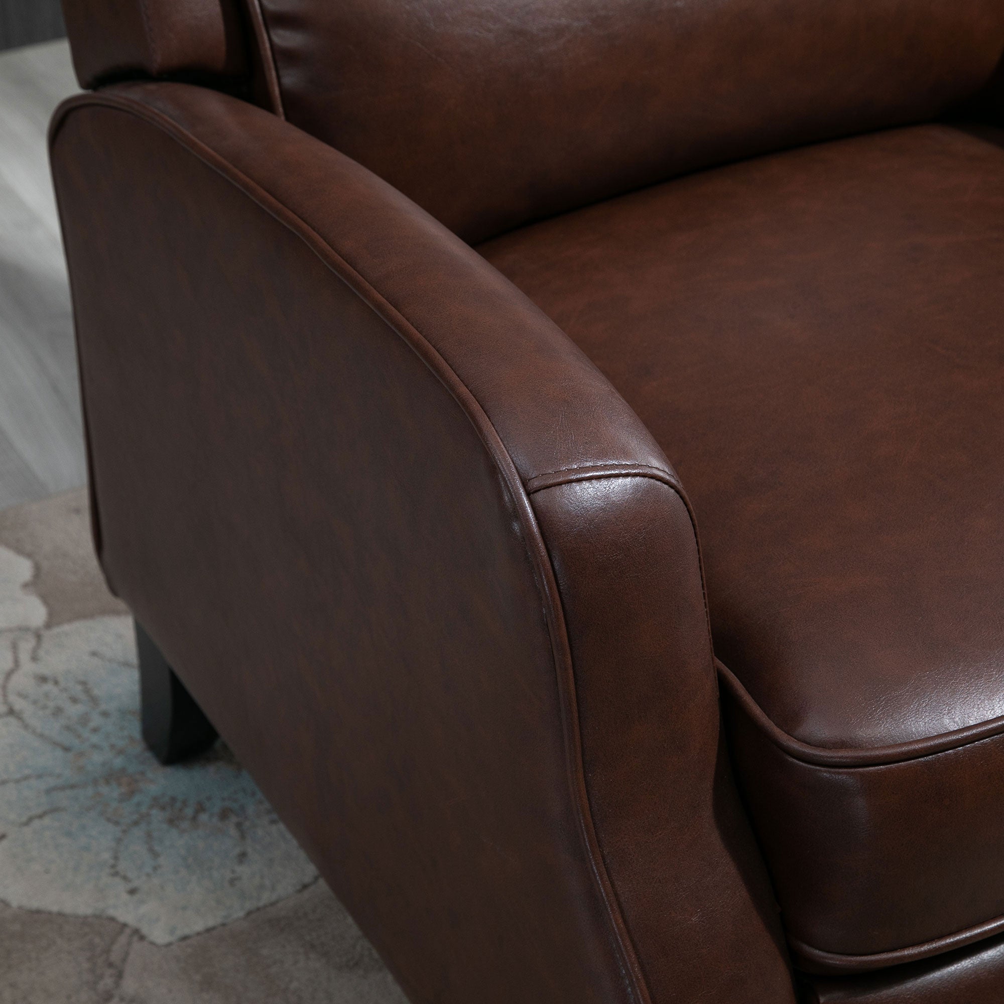 Easycomfort Poltrona Relax Reclinabile 90° e 150° Manuale per TV, Soggiorno, Camera, Design Moderno in Pelle 73x86x104cm