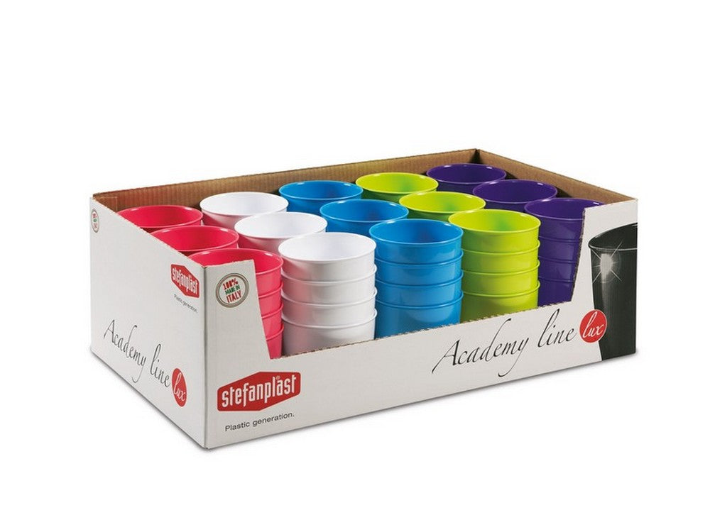 vaso academy lux ï cm. 11x10 h col. assortiti espositore 60 pezzi cod:ferx.vit46966