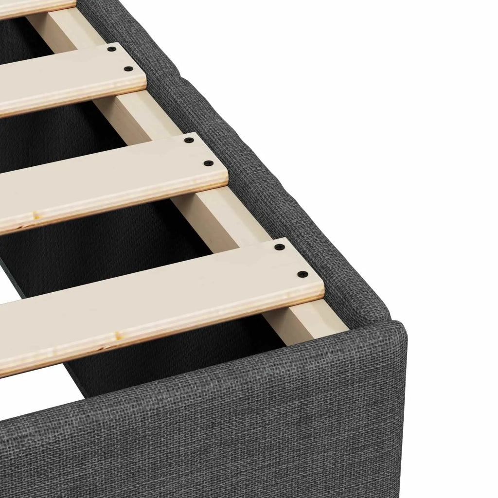 Letto box spring con materasso Grigio Scuro 160 x 200 cm 3454170