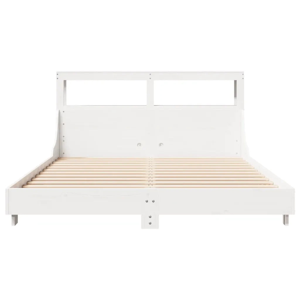 Letto senza Materasso Bianco 140x200 cm Legno Massello di Pino