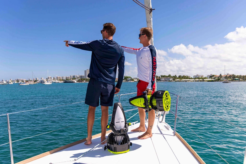 Seascooter Acqua Scooter Elettrico 6 Km/h Nautica Navtech II Nero e Bianco
