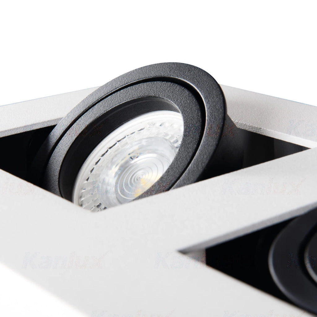 Kanlux STOBI Spot soffitto doppio GU10 2x25W bianco/nero