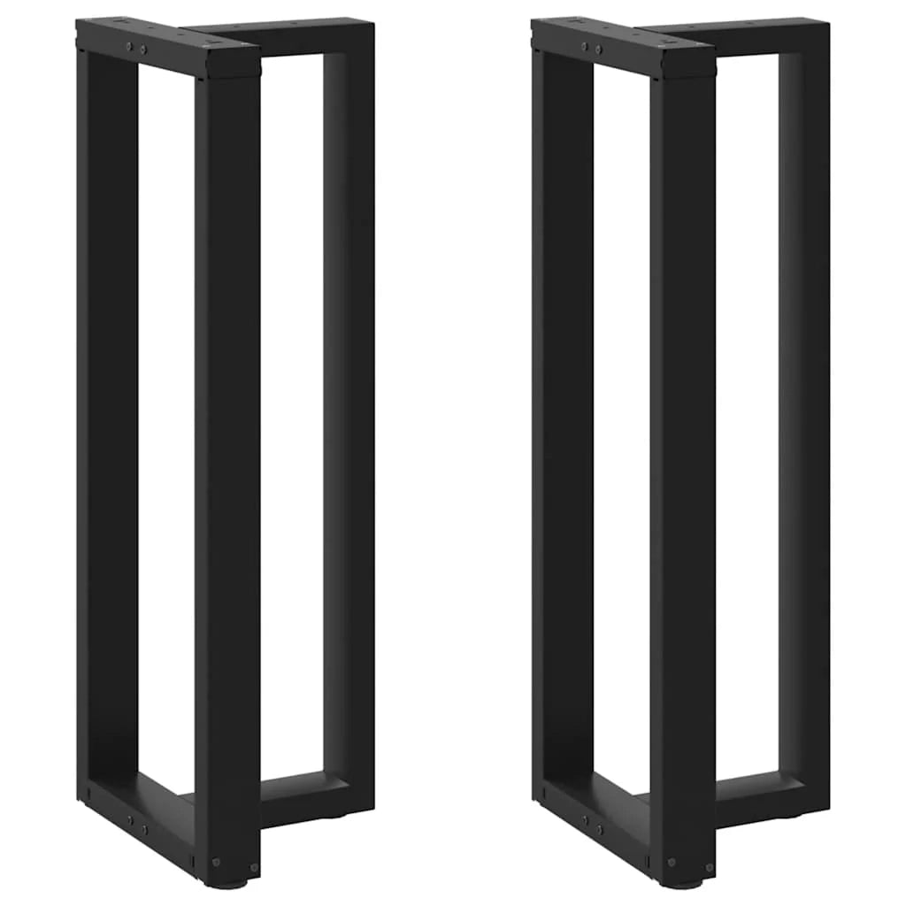 Set di 2 gambe regolabili per tavolo da bar a forma di T 40 x 35 x 110 cm in acciaio nero 02_0057357