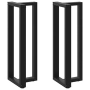 Set di 2 gambe regolabili per tavolo da bar a forma di T 40 x 35 x 110 cm in acciaio nero 02_0057357