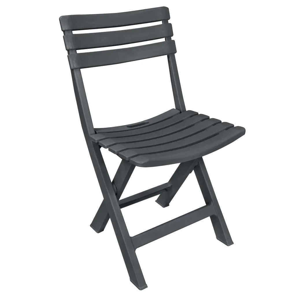 Set da Bistrot 3 pz | Set Salotto da Giardino Pieghevole in Plastica Antracite