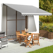 Tessuto di Ricambio per Tenda da Sole-Ricambio telo per tenda da sole Antracite e Bianco 4x3,5m