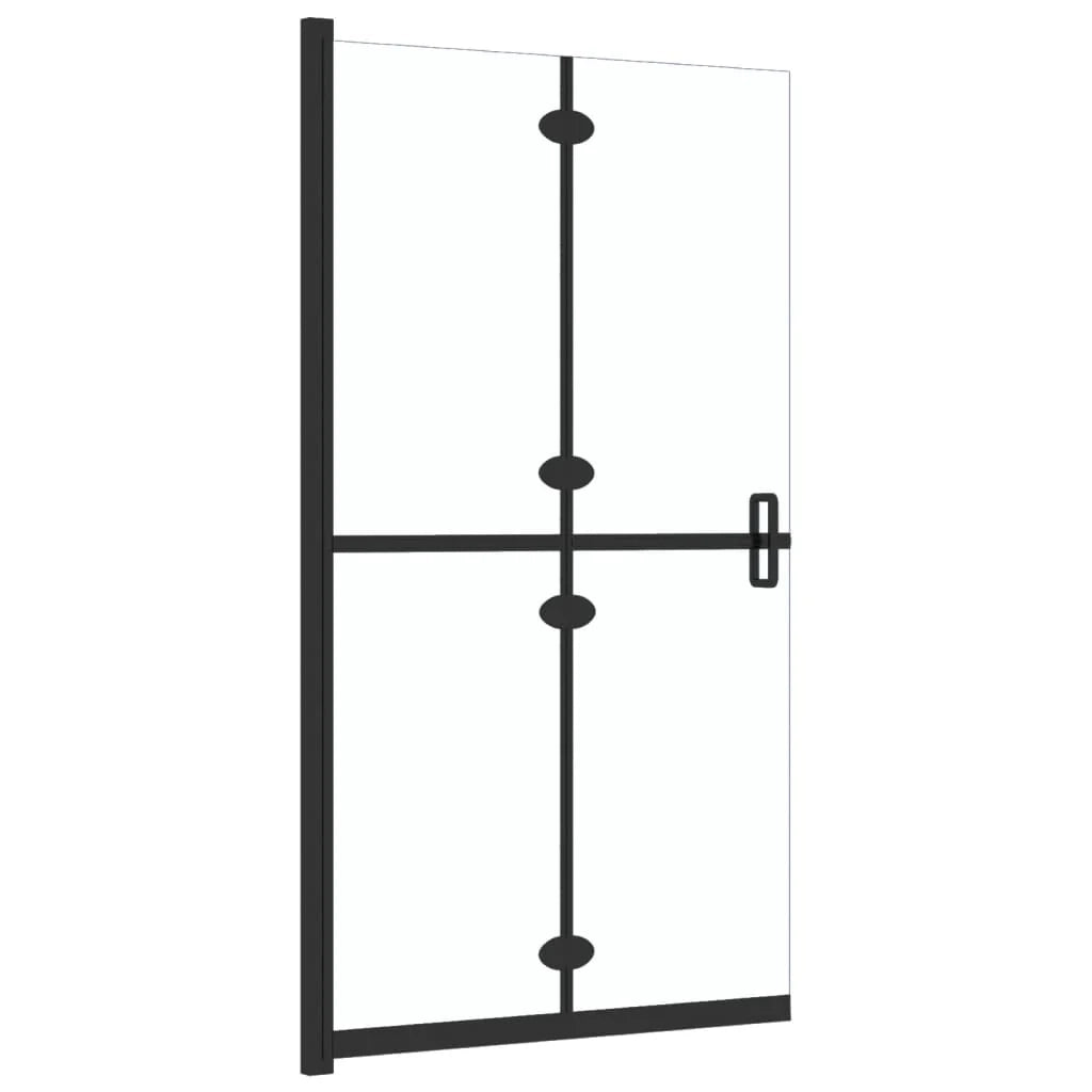 Parete doccia pieghevole divisorio per vasca da bagno accessorio per il bagno parete doccia per interni vetro ESG 90x190 cm trasparente 02_0002161