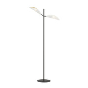 Piantana Moderno Eridano Acciaio Nero 2 Luci E14 Ip20