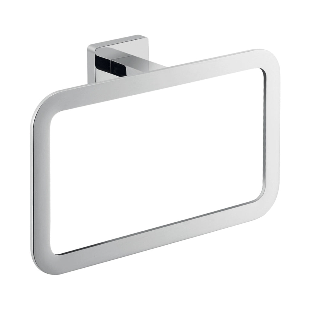 PORTA SALVIETTE DA PARETE IN ACCIAIO INOC CROMATO MODELLO ATENA - DIM. CM (LXPXH): 22,5X5,6X14,5  - CROMATO  - GDY